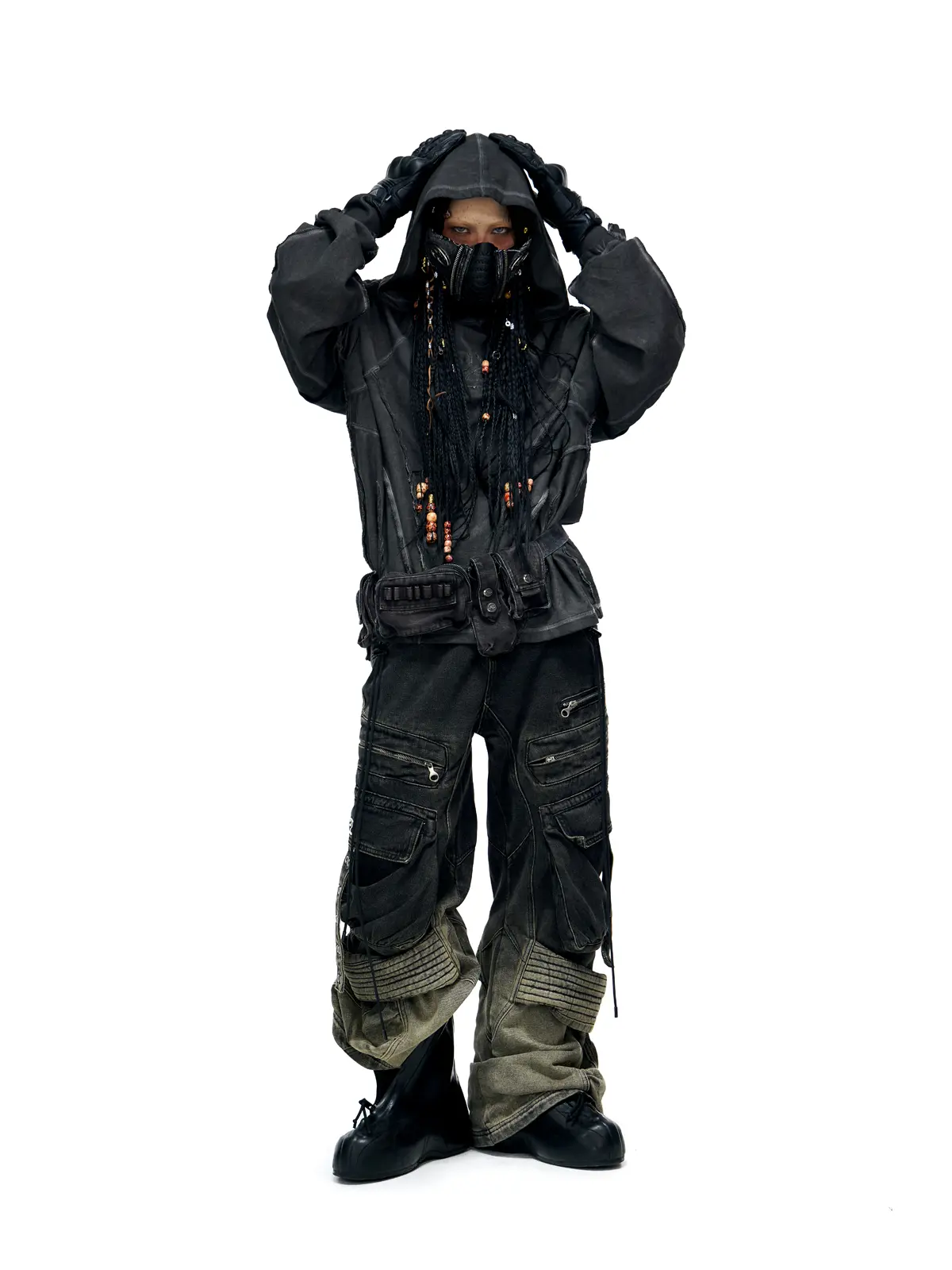 Deconstructed Hoodies with Gradient Wash - Image 5