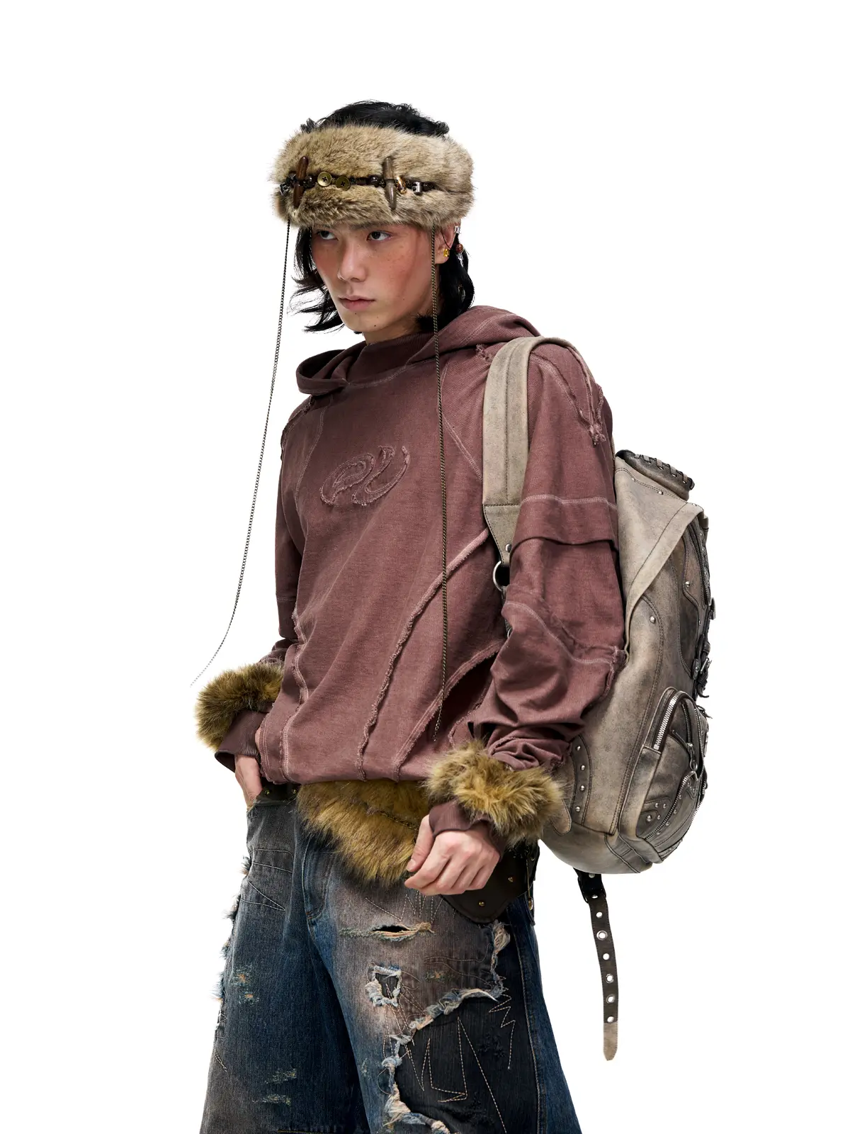 Deconstructed Hoodies with Gradient Wash - Image 9
