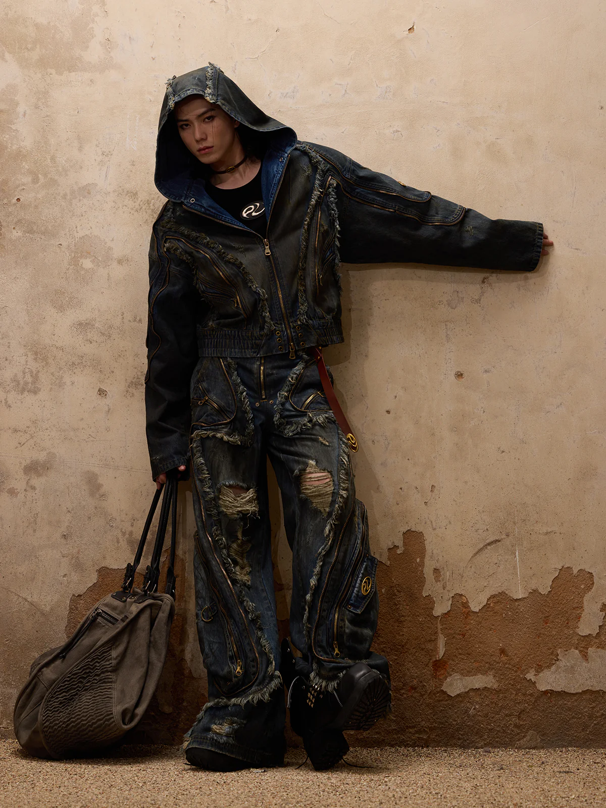 Personsoul Aliens Dirty Denim Coat - Image 6