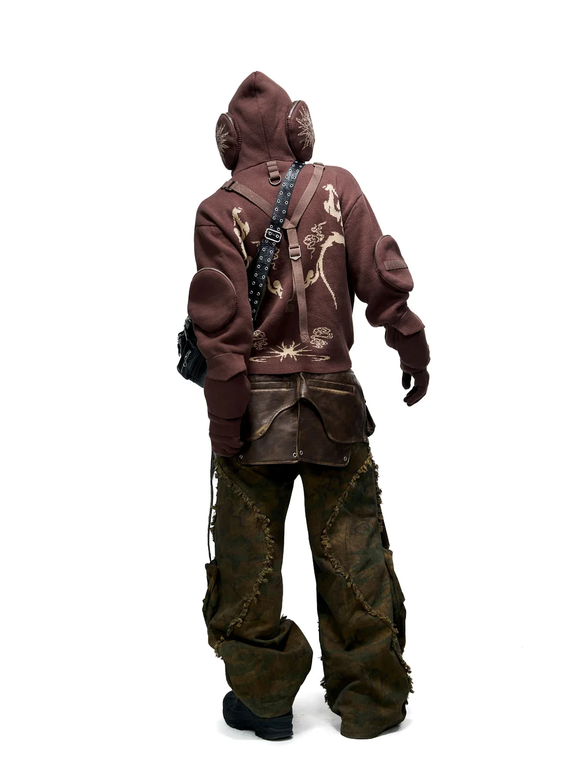 Personsoul Camo Patchwork Bootcut Jeans - Image 10