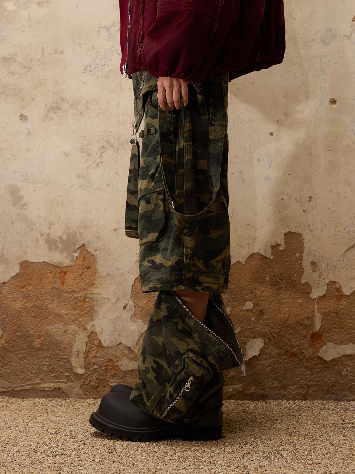 Personsoul Camouflage Overalls with Zip-Off Legs - Image 3