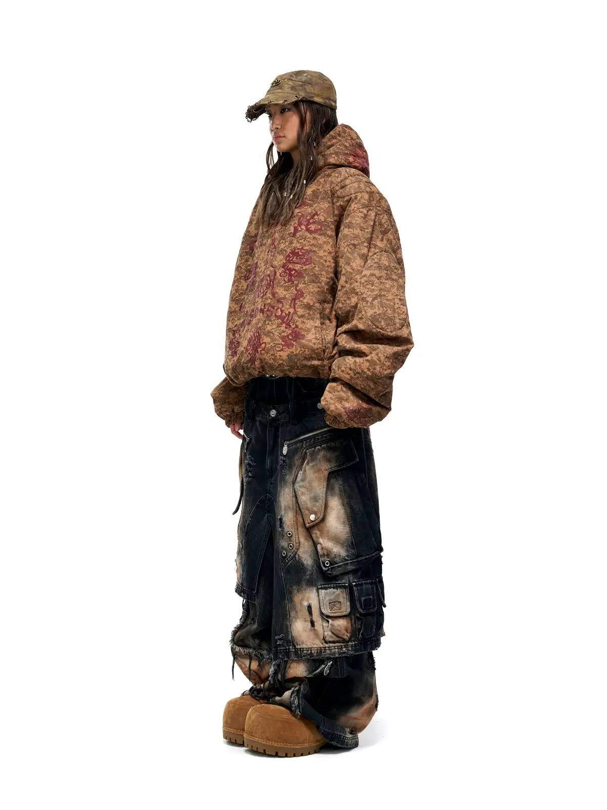 Personsoul Camouflage Totem Cotton Hoodie - Image 10