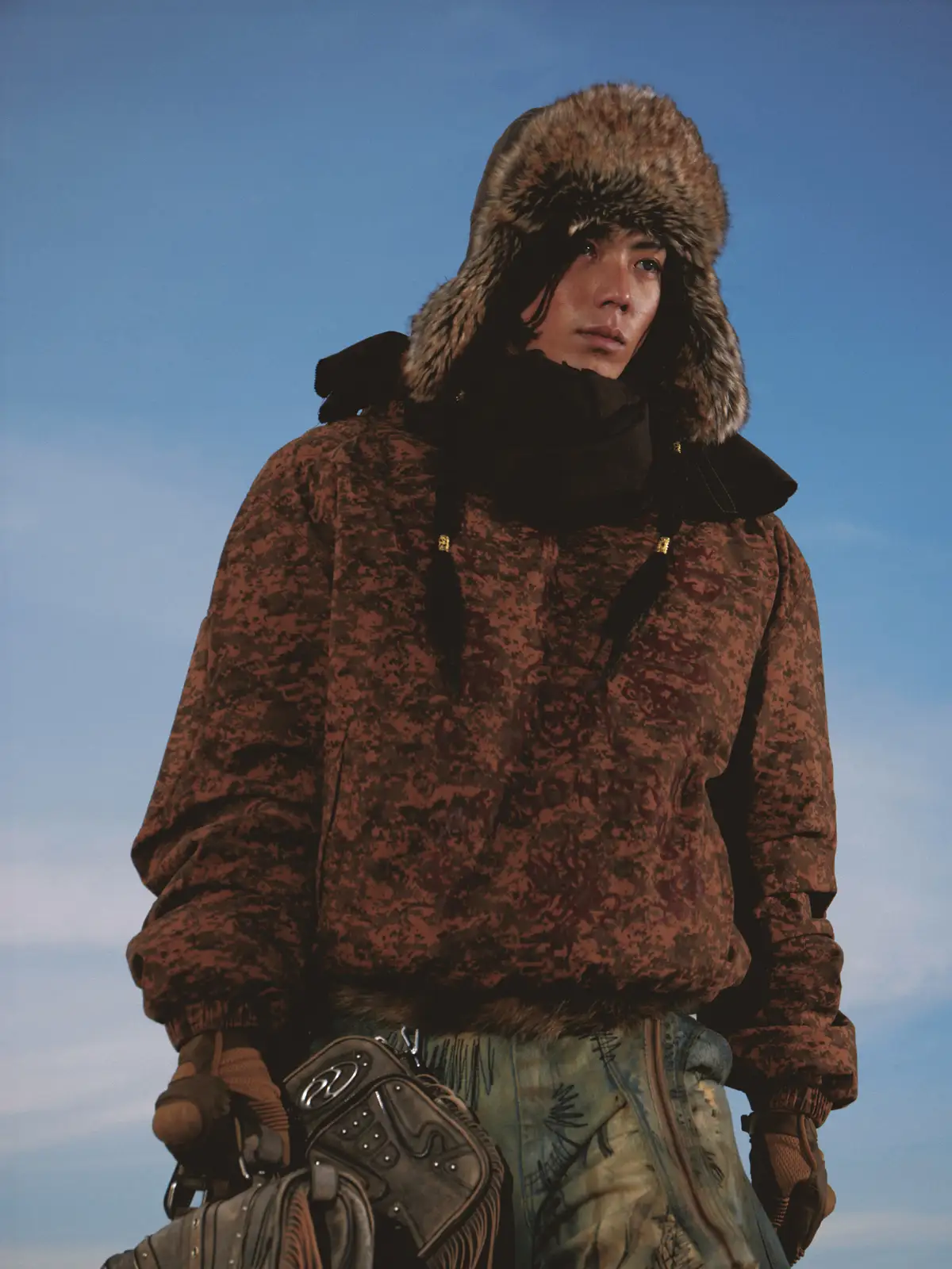 Personsoul Camouflage Totem Cotton Hoodie - Image 12
