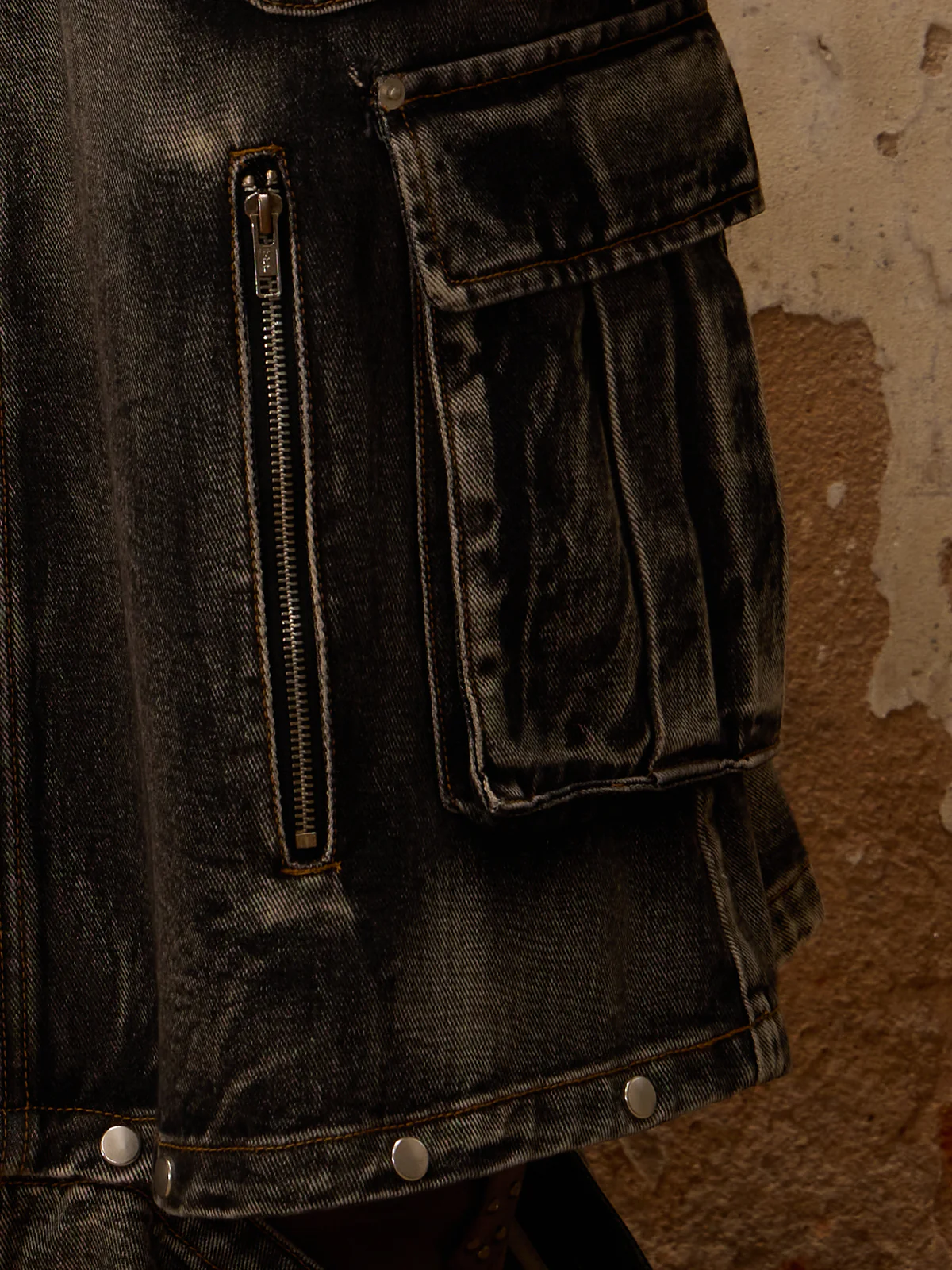 Personsoul Maxi Denim Dungarees Skirt - Image 8