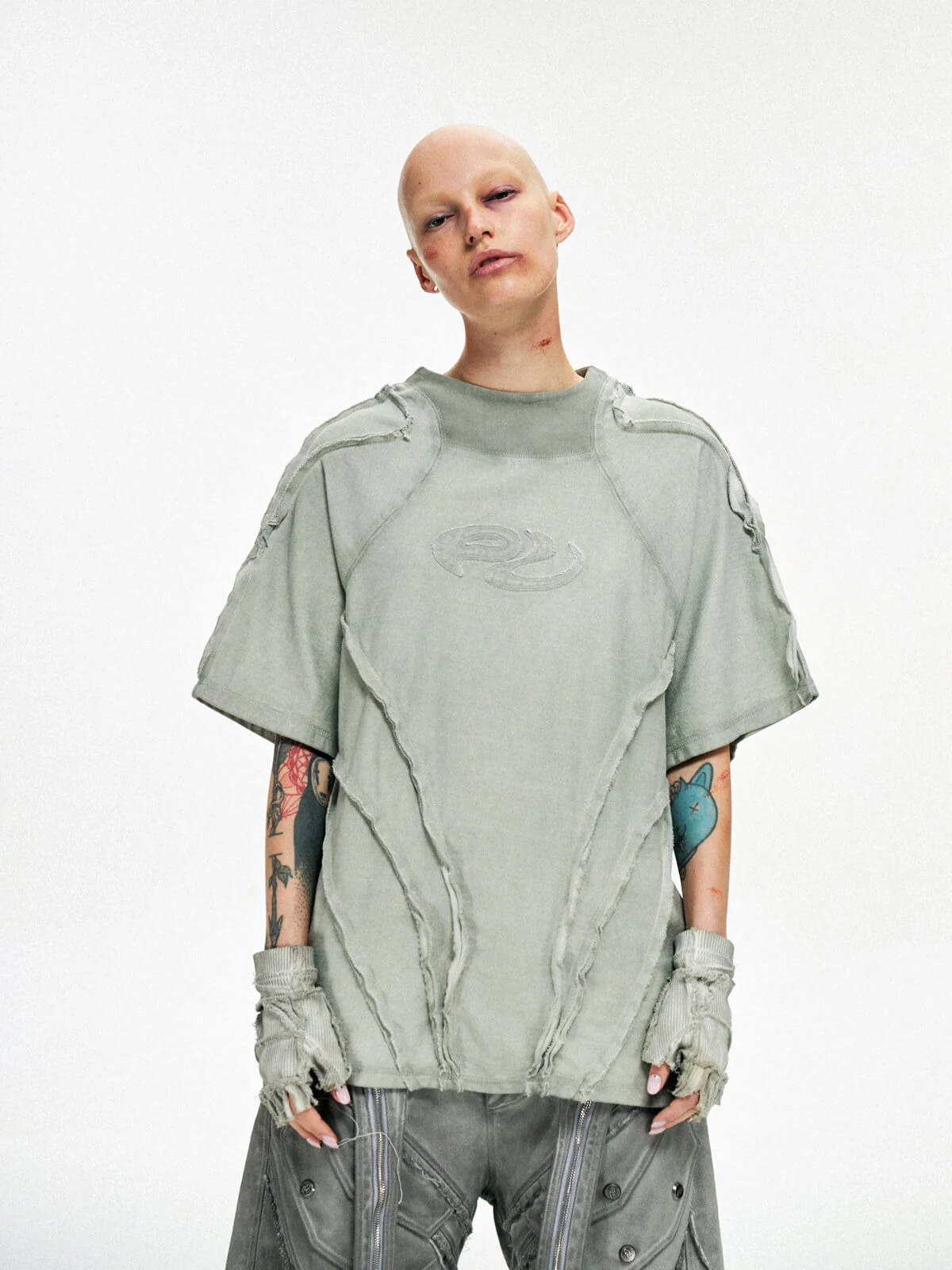 Personsoul Desert Distressed Grey T-shirt - Image 10