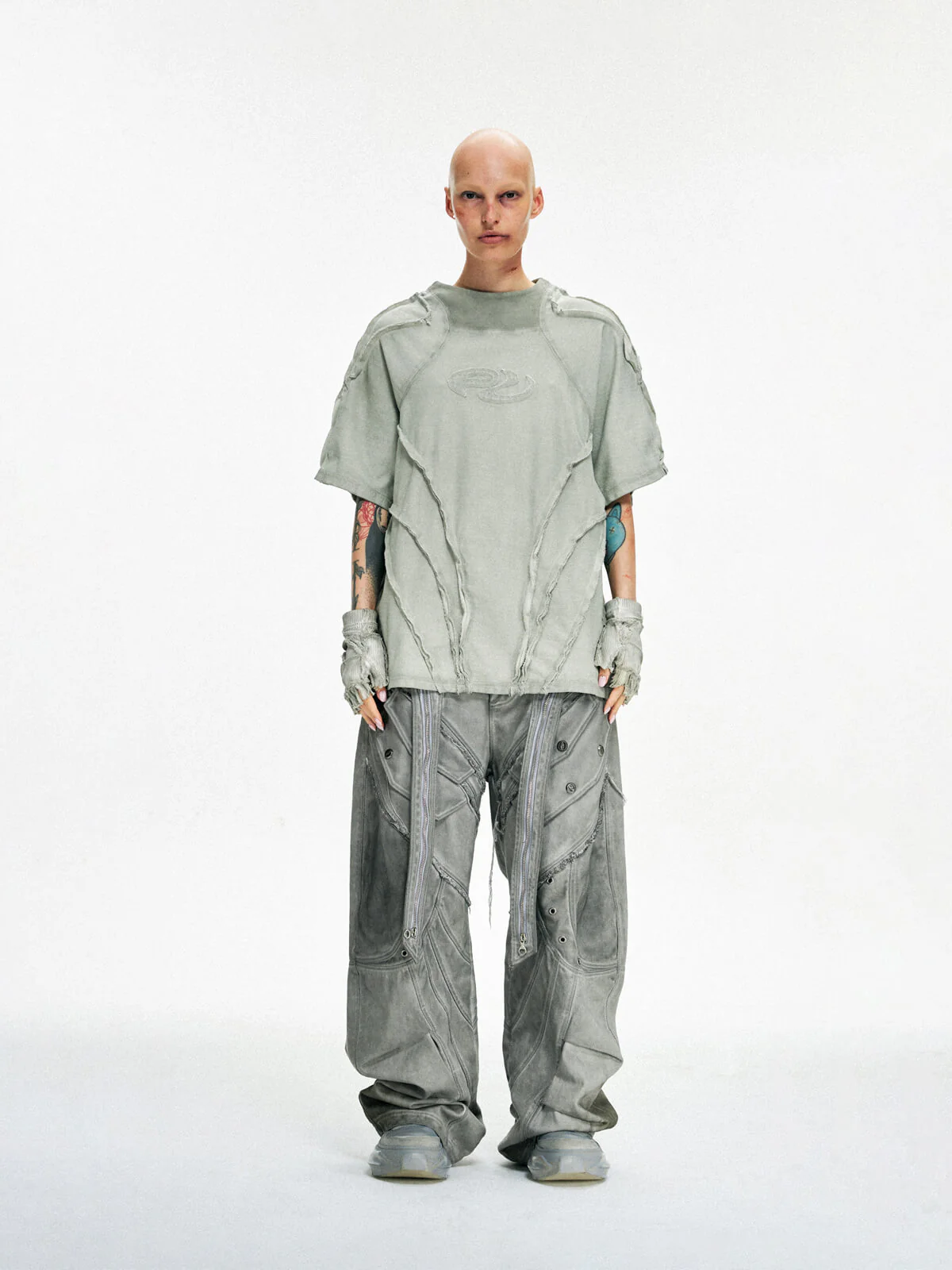 Personsoul Desert Distressed Grey T-shirt - Image 12