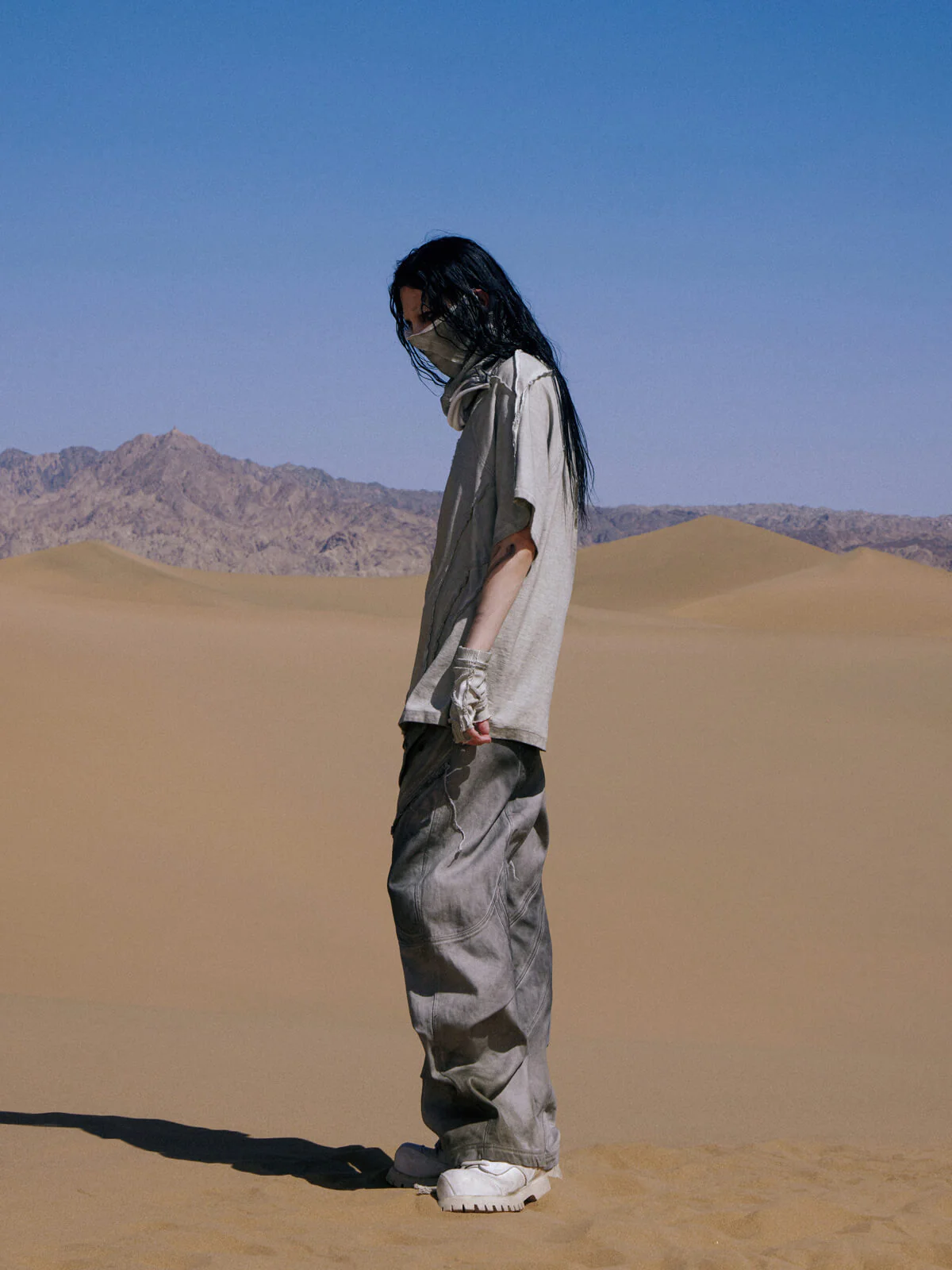 Personsoul Desert Distressed Grey T-shirt - Image 5