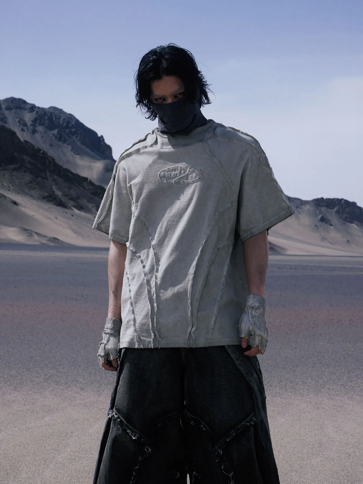 Personsoul Desert Distressed Grey T-shirt - Image 6