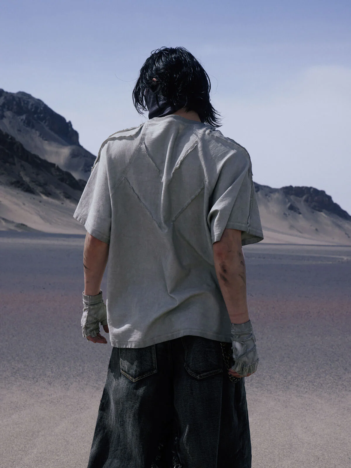 Personsoul Desert Distressed Grey T-shirt - Image 7