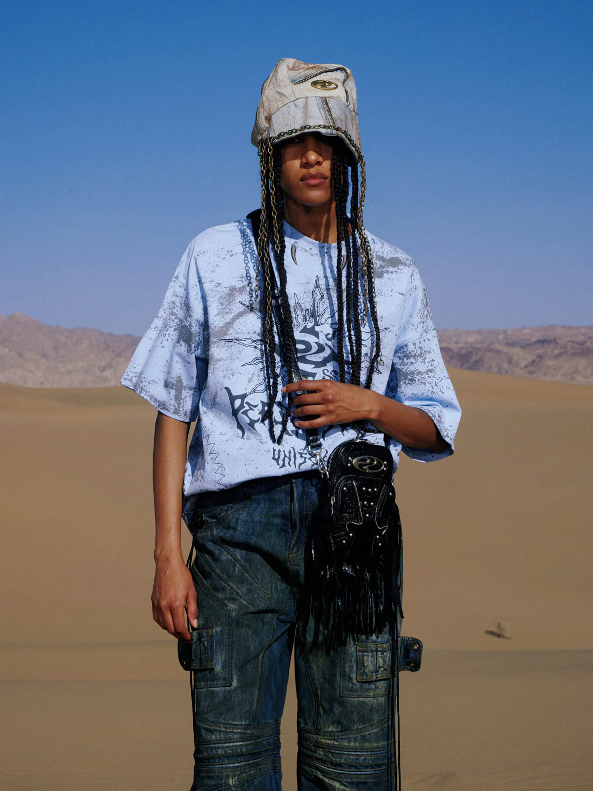 Personsoul Desert Sun Mystical Graphic T-shirt - Image 12