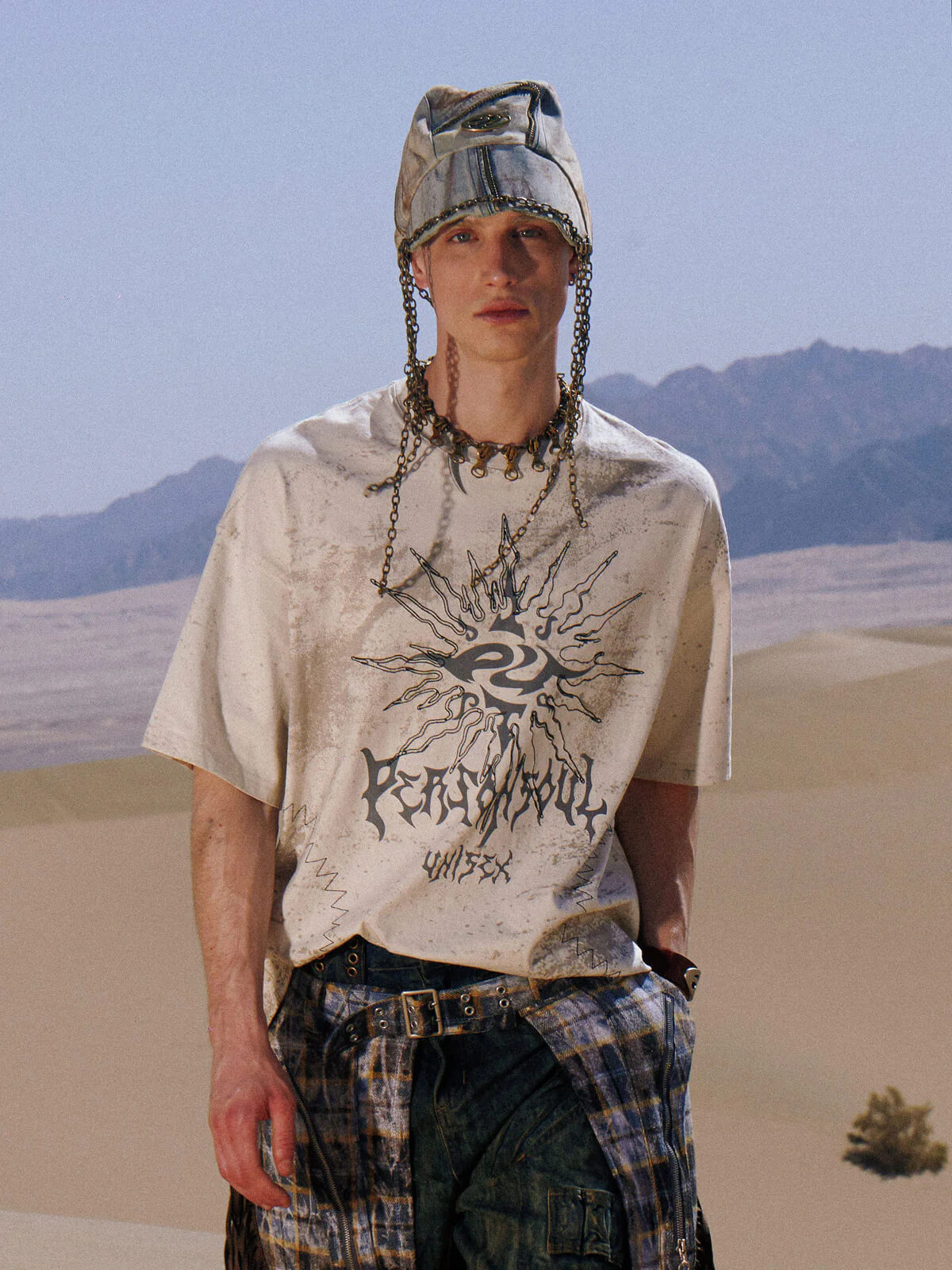 Personsoul Desert Sun Mystical Graphic T-shirt - Image 3