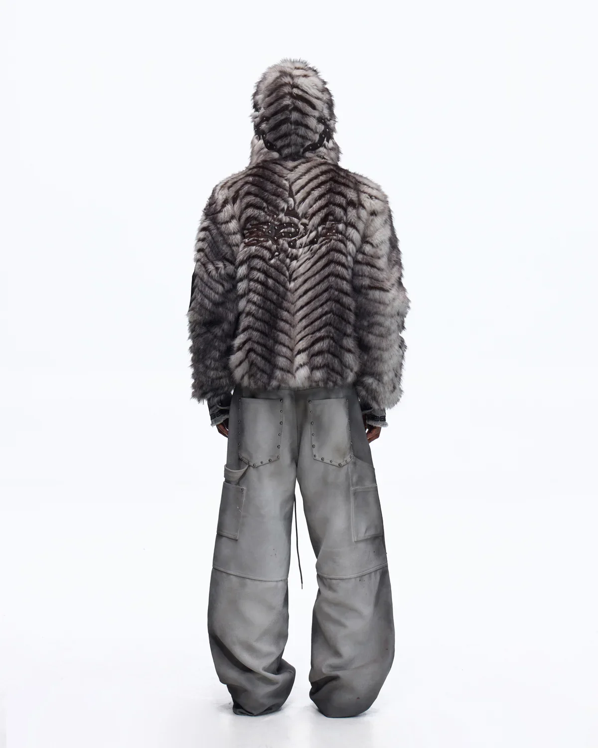 Personsoul Distressed Nubuck & Cowhide with Mushroom Studs Pants(Limited  100 pieces) - Image 7
