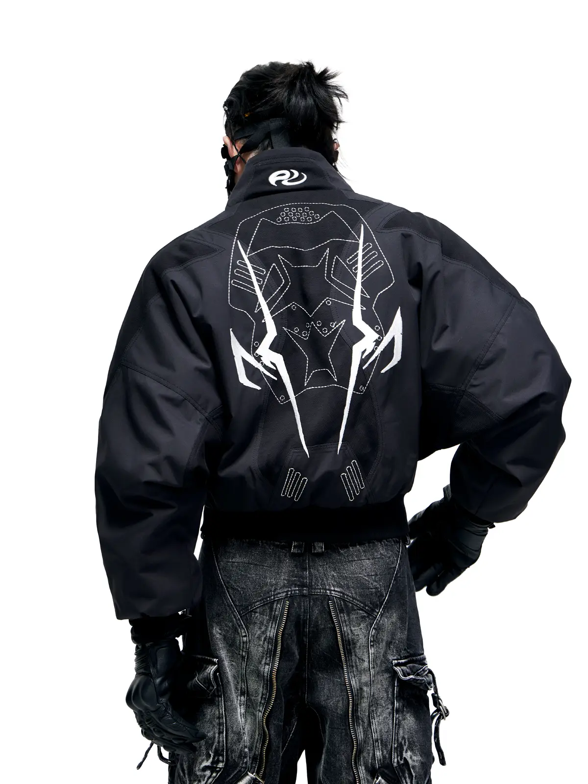 Personsoul Embroidered Cropped Down Jacket - Image 11