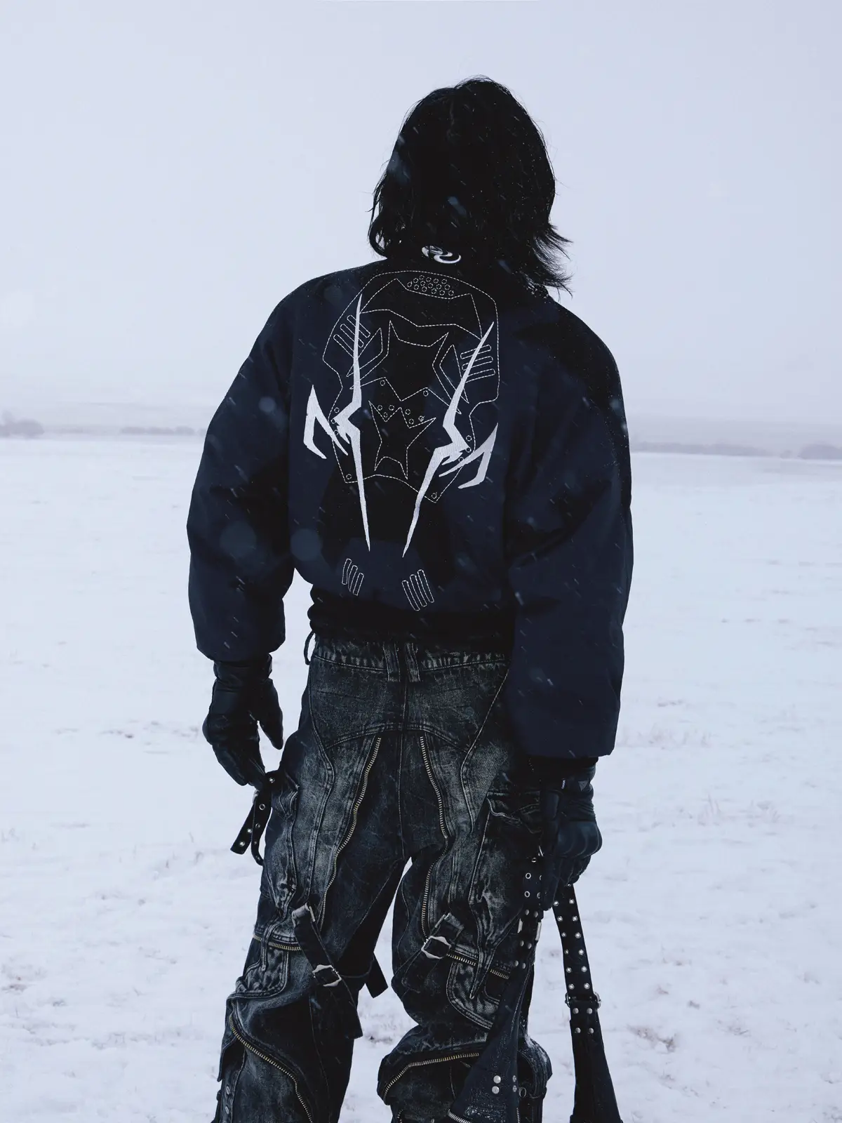 Personsoul Embroidered Cropped Down Jacket - Image 13