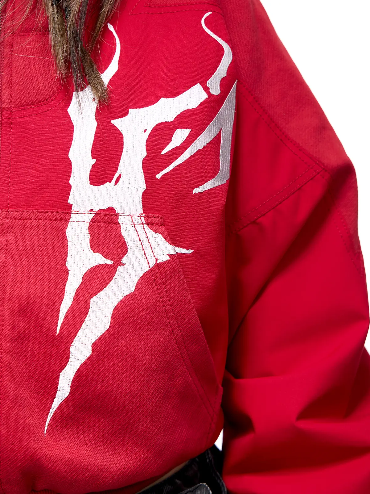 Personsoul Embroidered Cropped Down Jacket - Image 5