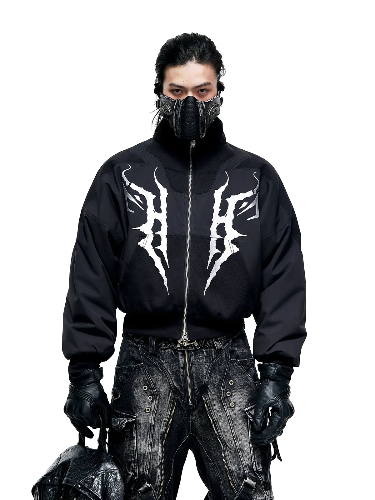Personsoul Embroidered Cropped Down Jacket - Image 9