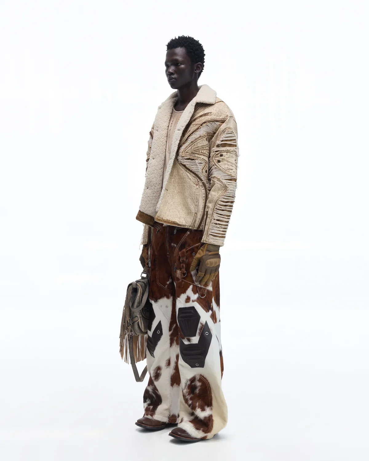 Personsoul Hair-On Cowhide Armor Curved Pants(Limited  100 pieces) - Image 10