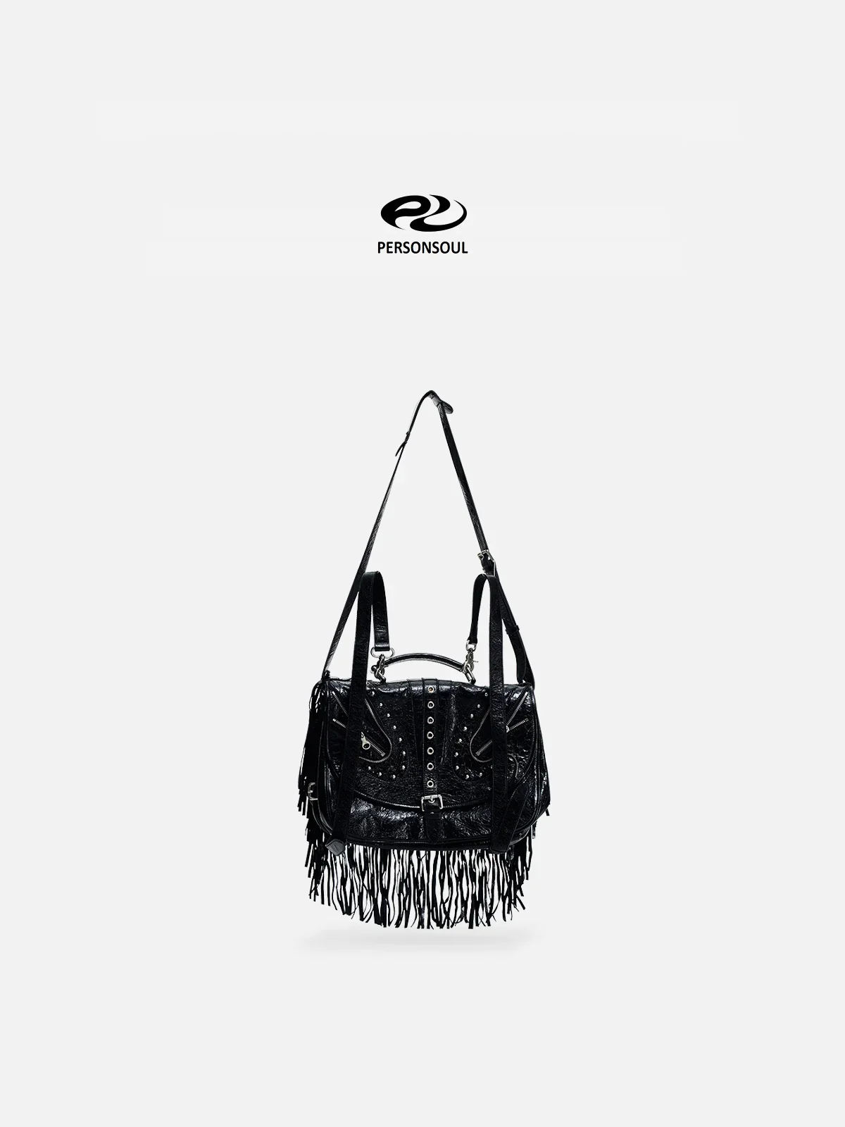 Personsoul Heavy-Duty Fringe Leather Messenger - Image 10