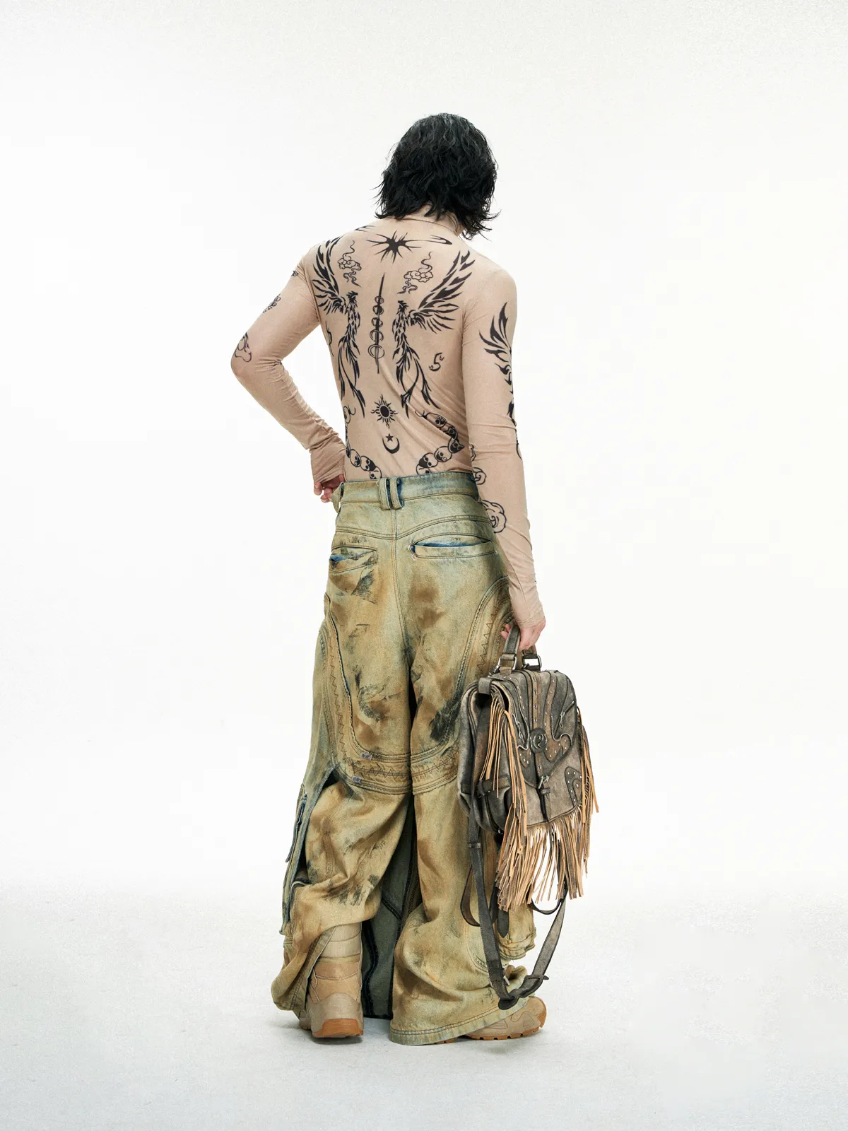 Personsoul Heavy-Duty Fringe Leather Messenger - Image 6