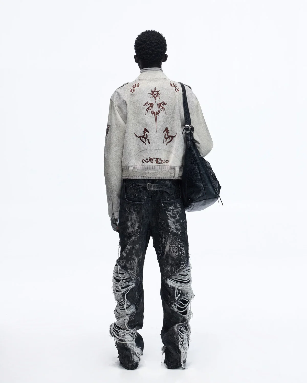 Personsoul Horse-Embroidered Leather Notch Collar Blazer(Limited 100 pieces) - Image 13