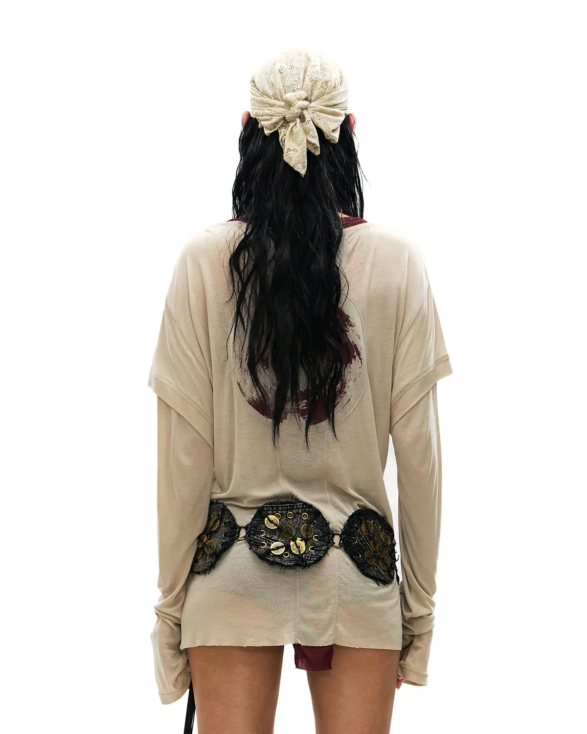 Personsoul Pangu Primordial Print Faux-Layer T-Shirt - Image 3