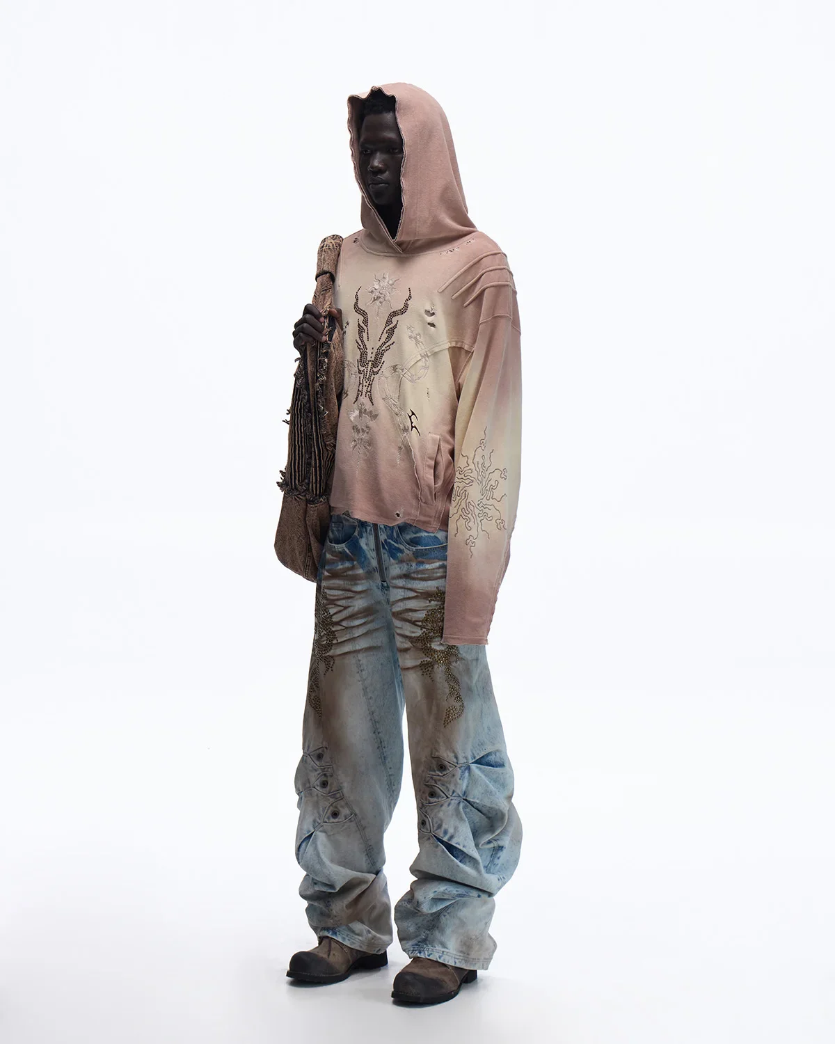 Personsoul Rhinestone Embroidered Hoodie - Image 6