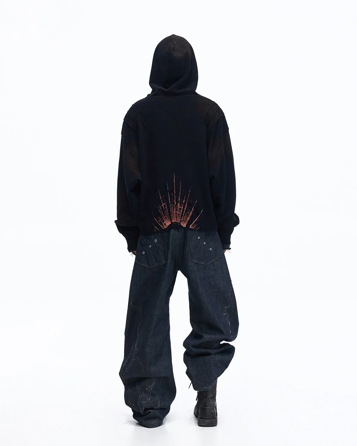 Personsoul Rhinestone Embroidered Hoodie In Black - Image 7