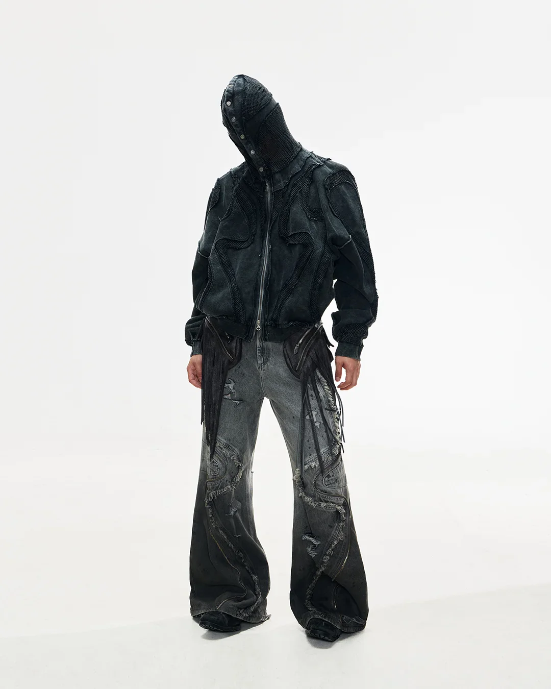 Personsoul Sand Dirty Dye Zip-Up Hoodie - Image 11