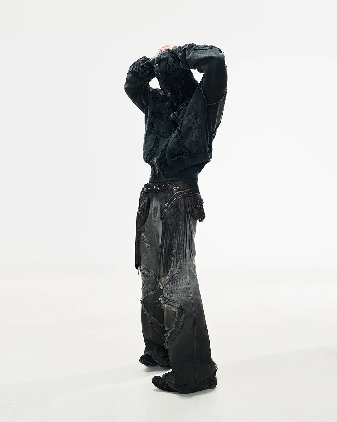 Personsoul Sand Dirty Dye Zip-Up Hoodie - Image 12