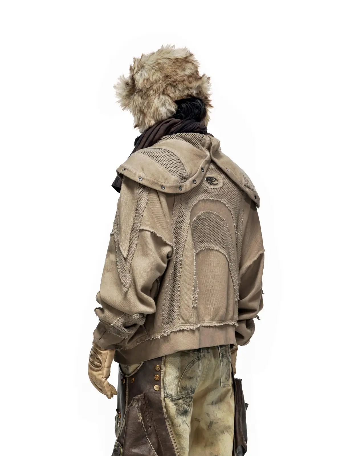 Personsoul Sand Dirty Dye Zip-Up Hoodie - Image 23