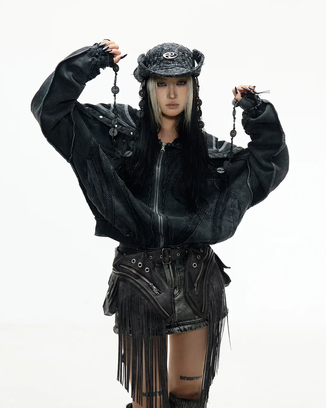 Personsoul Sand Dirty Dye Zip-Up Hoodie - Image 5