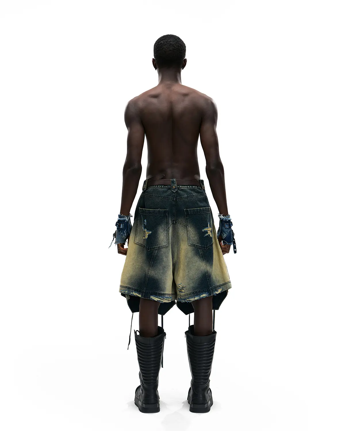 Personsoul Scaled Corded Denim Shorts - Image 10