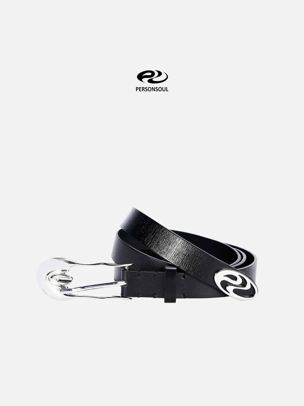 Personsoul Shaped Pin Buckle Leather Belt - Image 6
