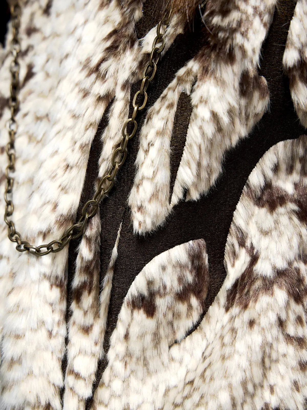 Personsoul Snake Print Faux Fur Jacket - Image 8