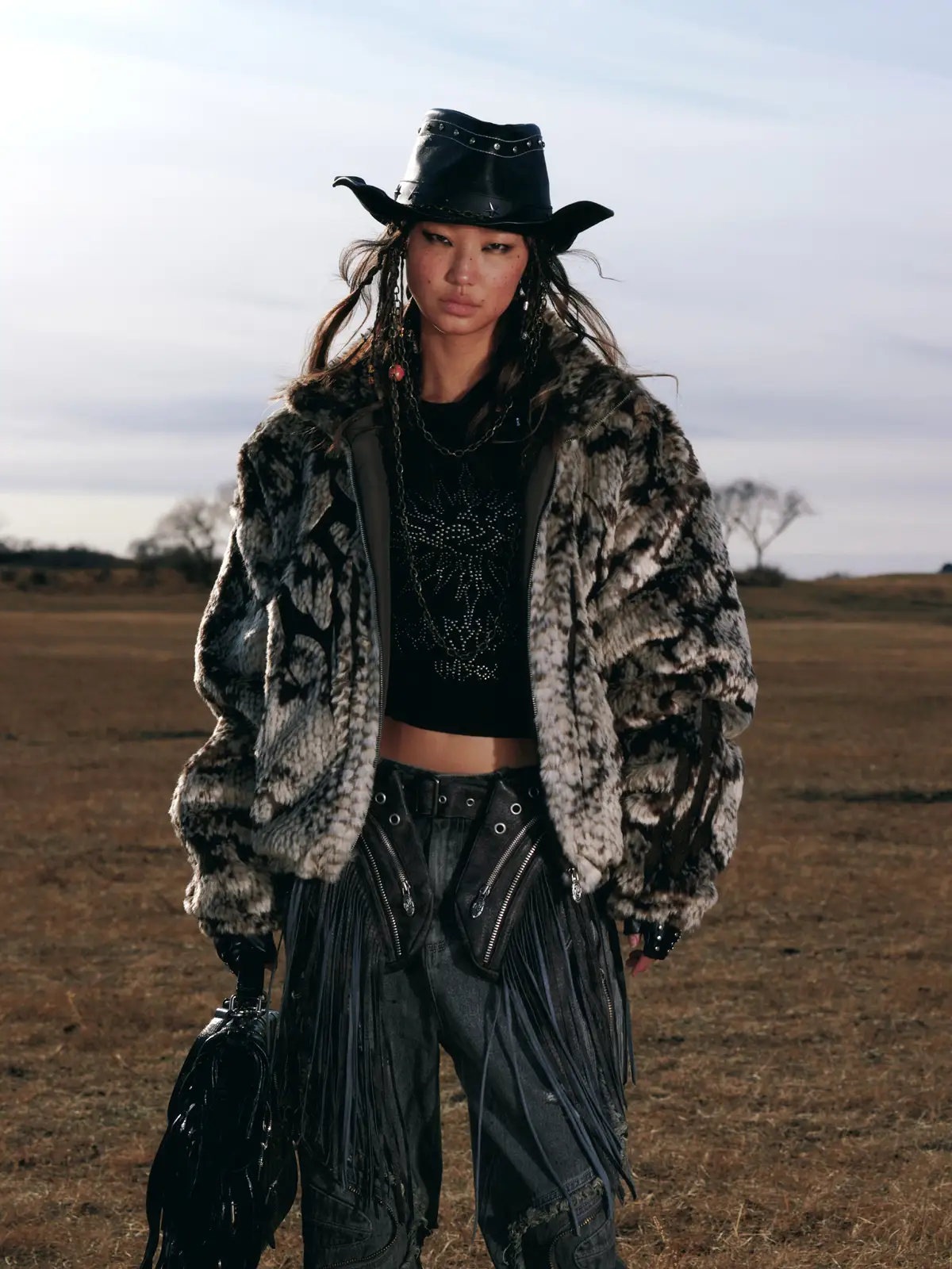 Personsoul Sun Totem Mesh Hooded Bottoming Shirt - Image 17