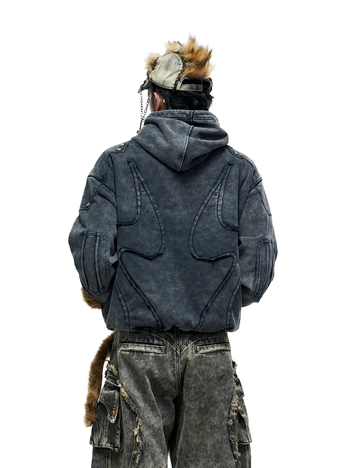 Personsoul Totem Embroidered Washed Hoodie - Image 12