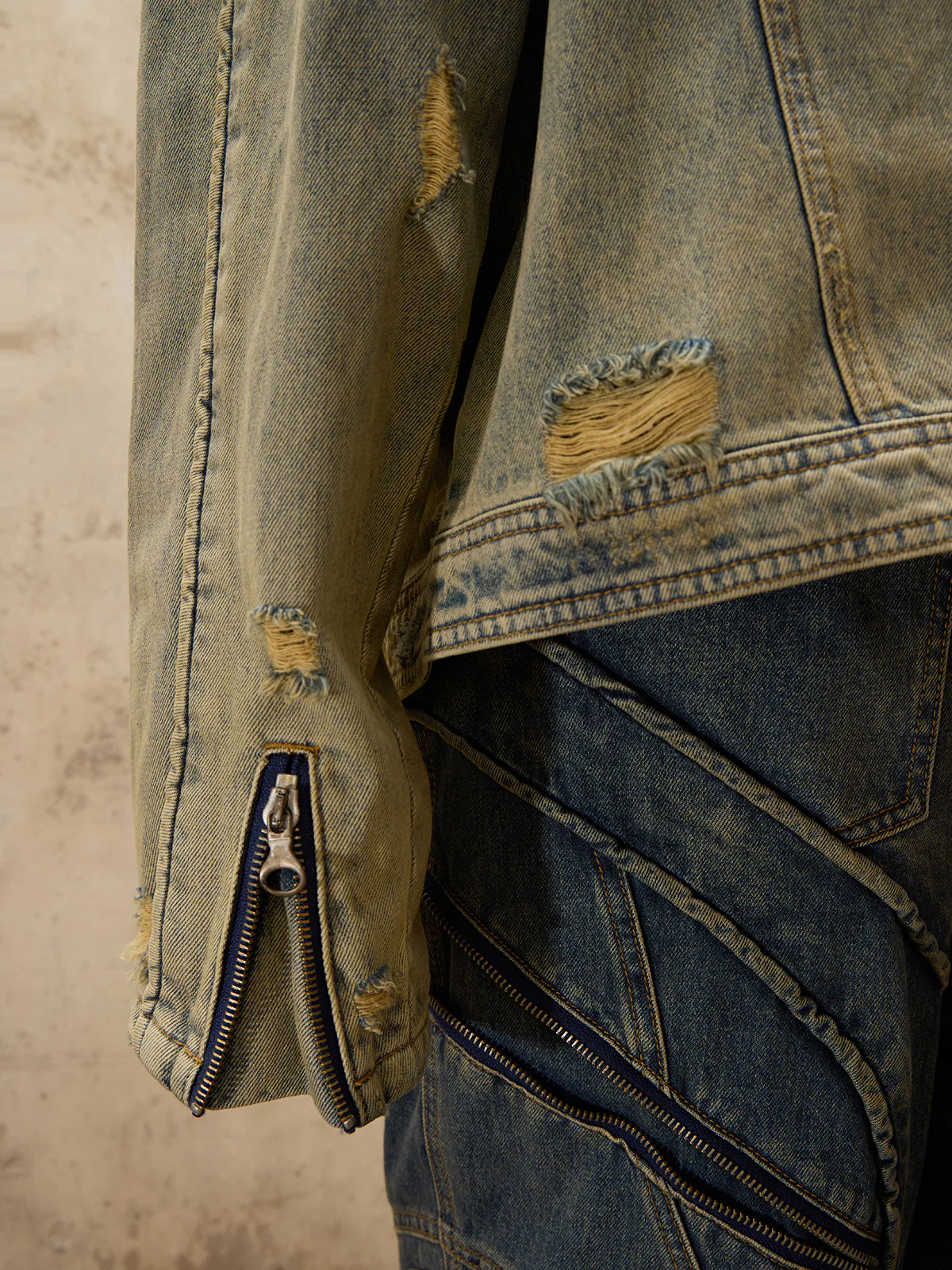 Personsoul Washing Denim Jacket - Image 5