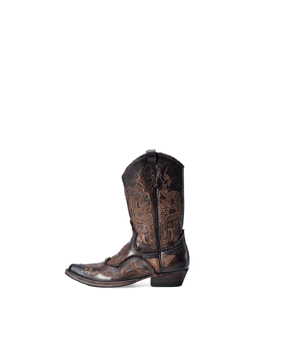 Personsoul Water-Dyed Cowhide Mythical Beast Western Boots - Image 5