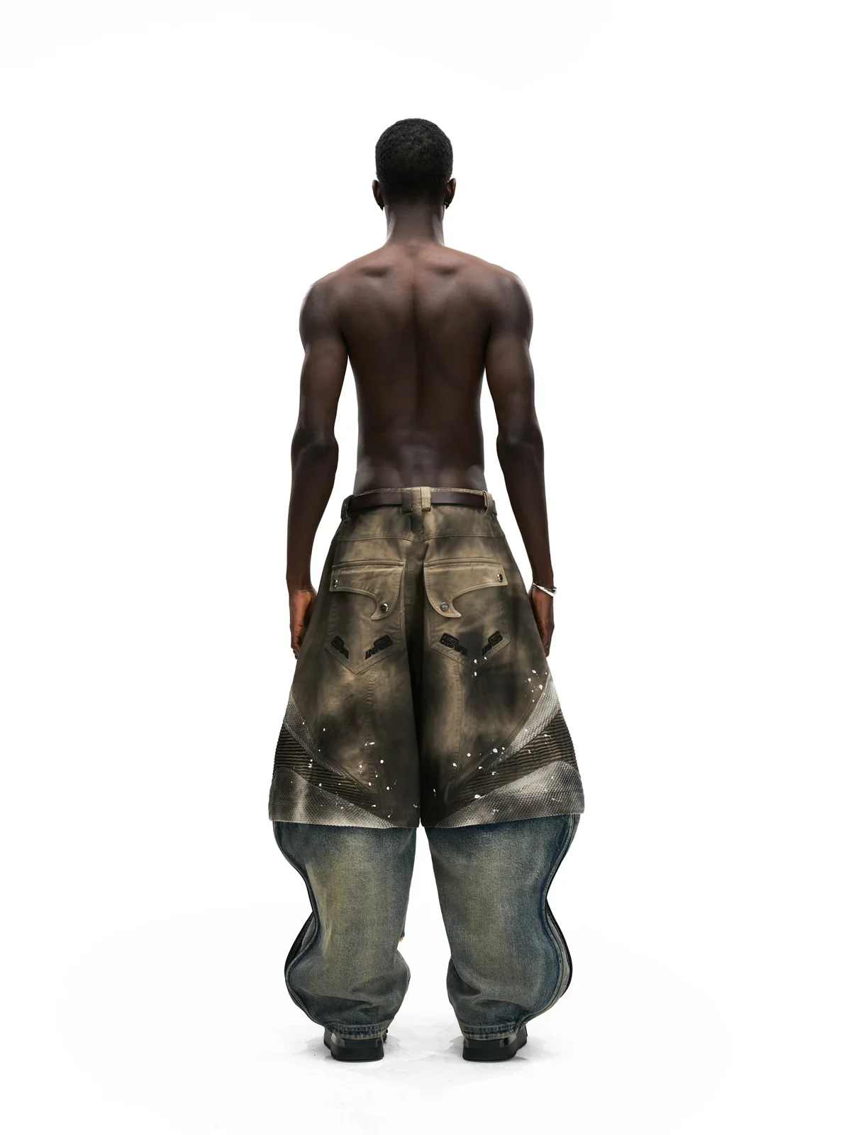 Personsoul Wavy Detachable Racing Denim Jeans - Image 13