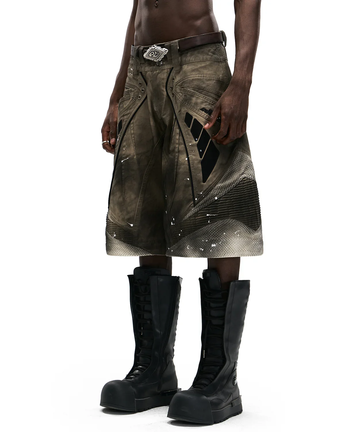 Personsoul Wavy Detachable Racing Denim Jeans - Image 5