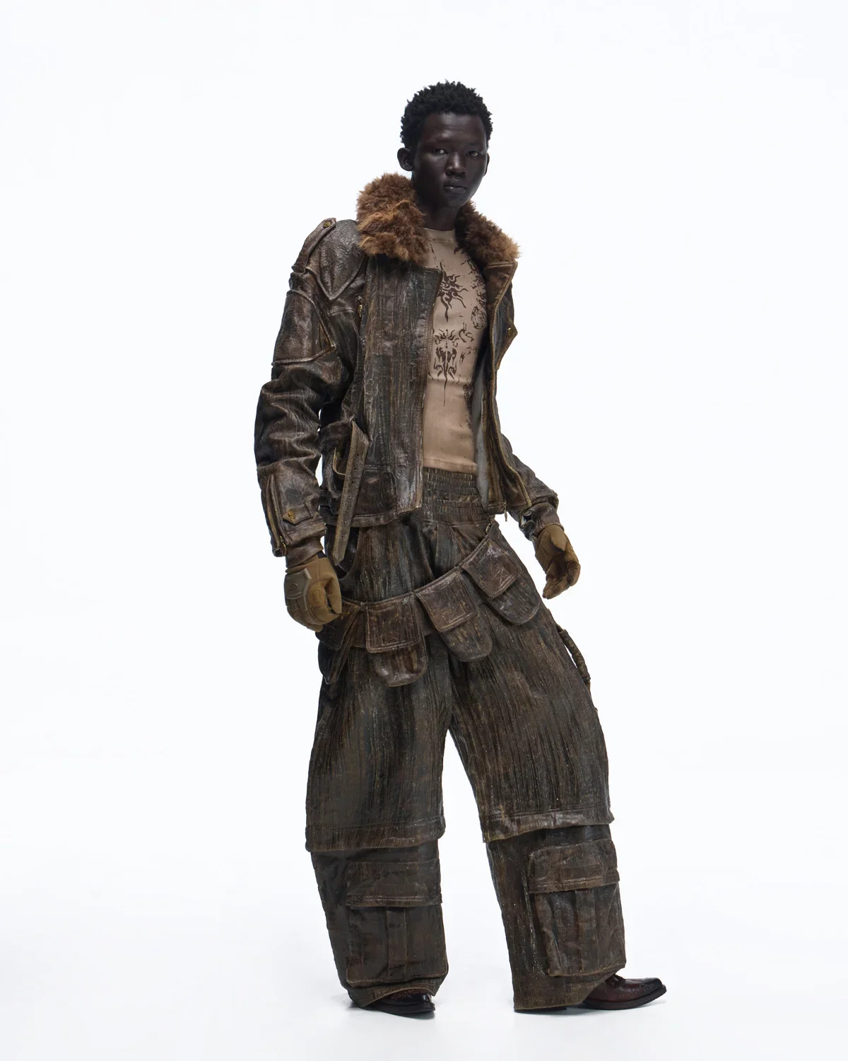Personsoul Waxed Vintage Detachable Fur Collar Jacket(Limited  100 pieces) - Image 12