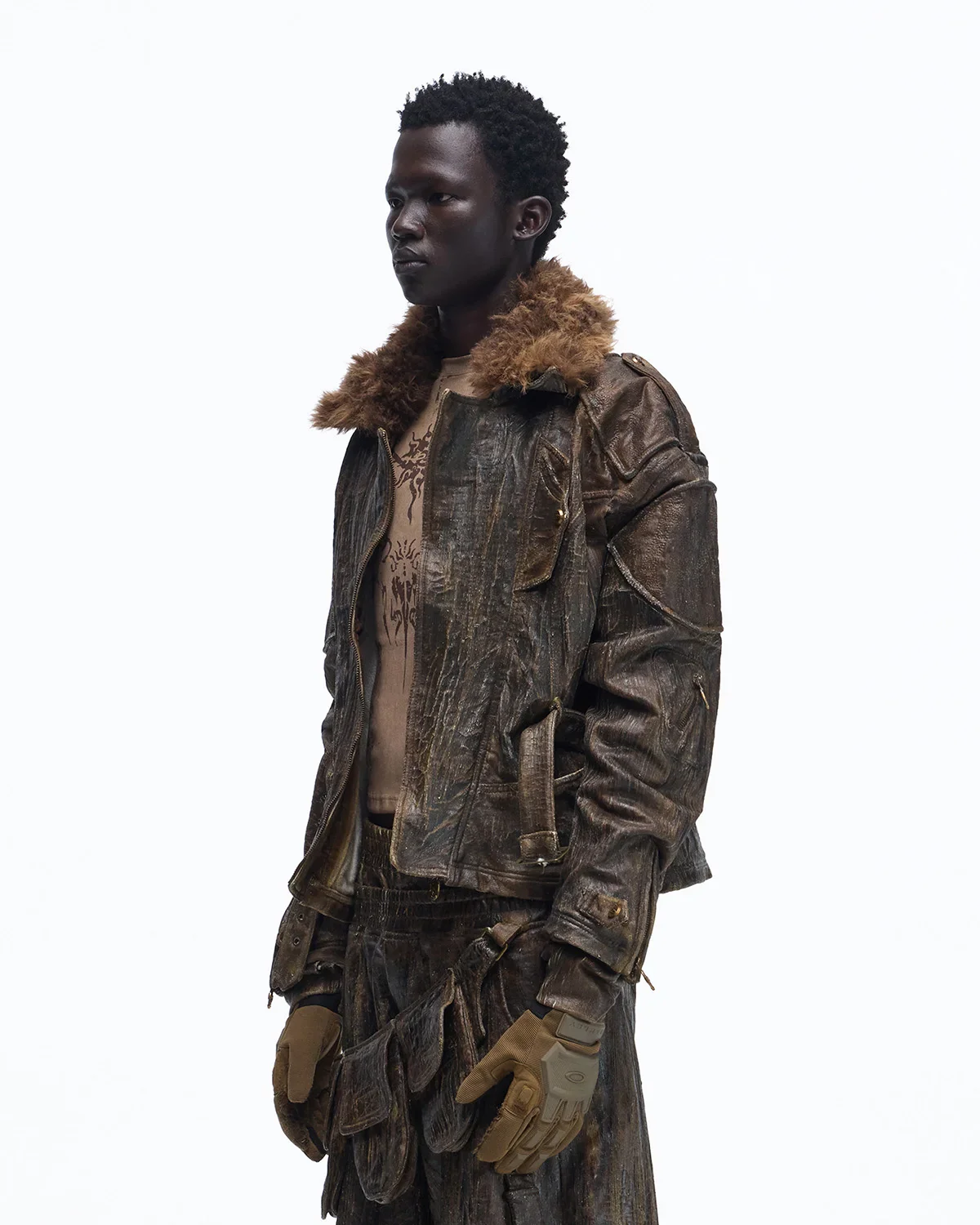 Personsoul Waxed Vintage Detachable Fur Collar Jacket(Limited  100 pieces) - Image 2