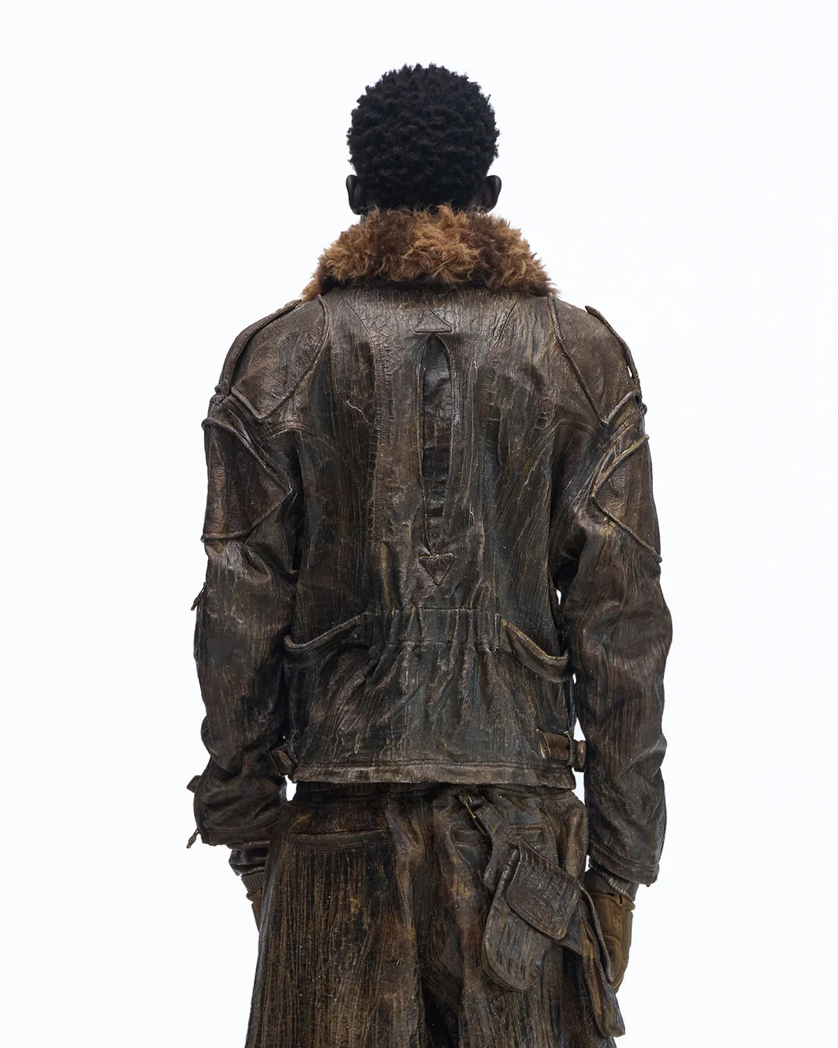 Personsoul Waxed Vintage Detachable Fur Collar Jacket(Limited  100 pieces) - Image 3