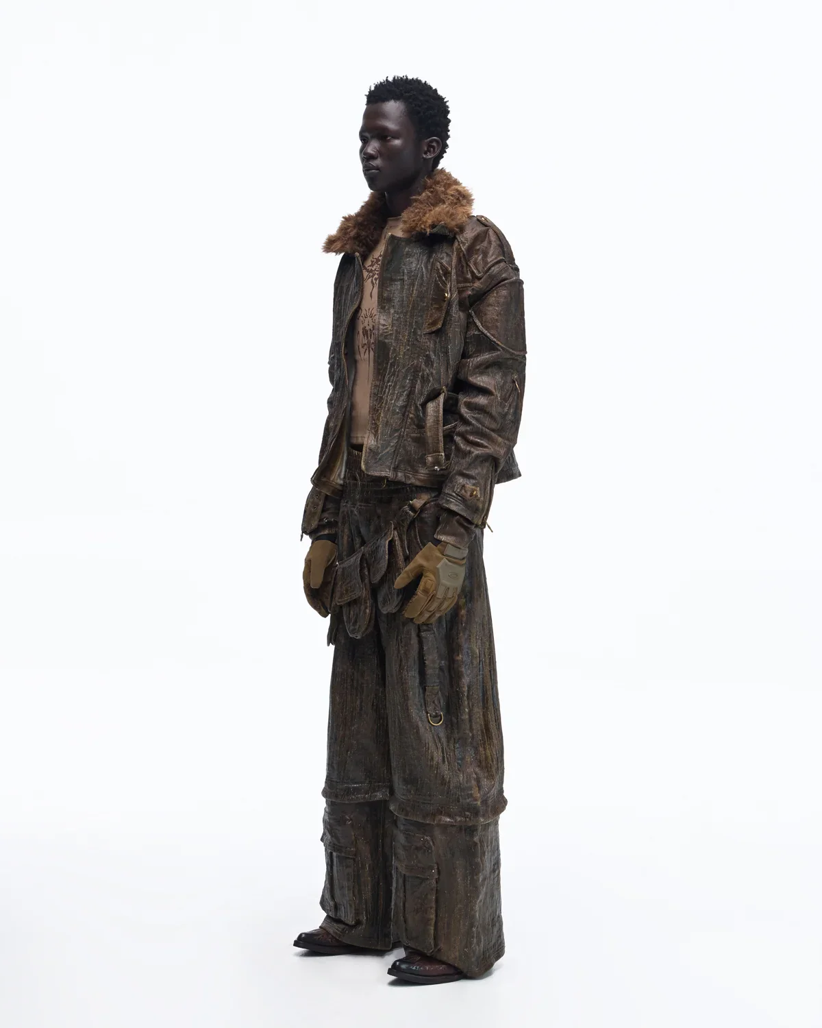 Personsoul Waxed Vintage Detachable Fur Collar Jacket(Limited  100 pieces) - Image 8