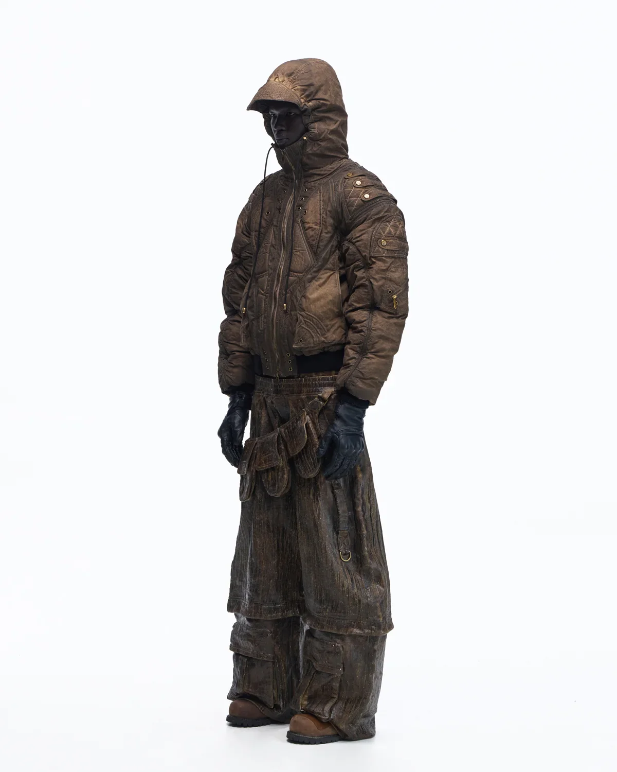 Personsoul Waxed Vintage Double-Waist Cargo Pants(Limited  100 pieces) - Image 10