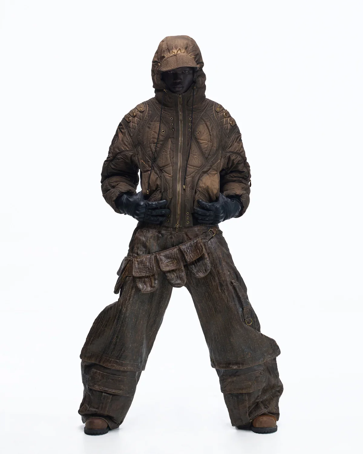 Personsoul Waxed Vintage Double-Waist Cargo Pants(Limited  100 pieces) - Image 12