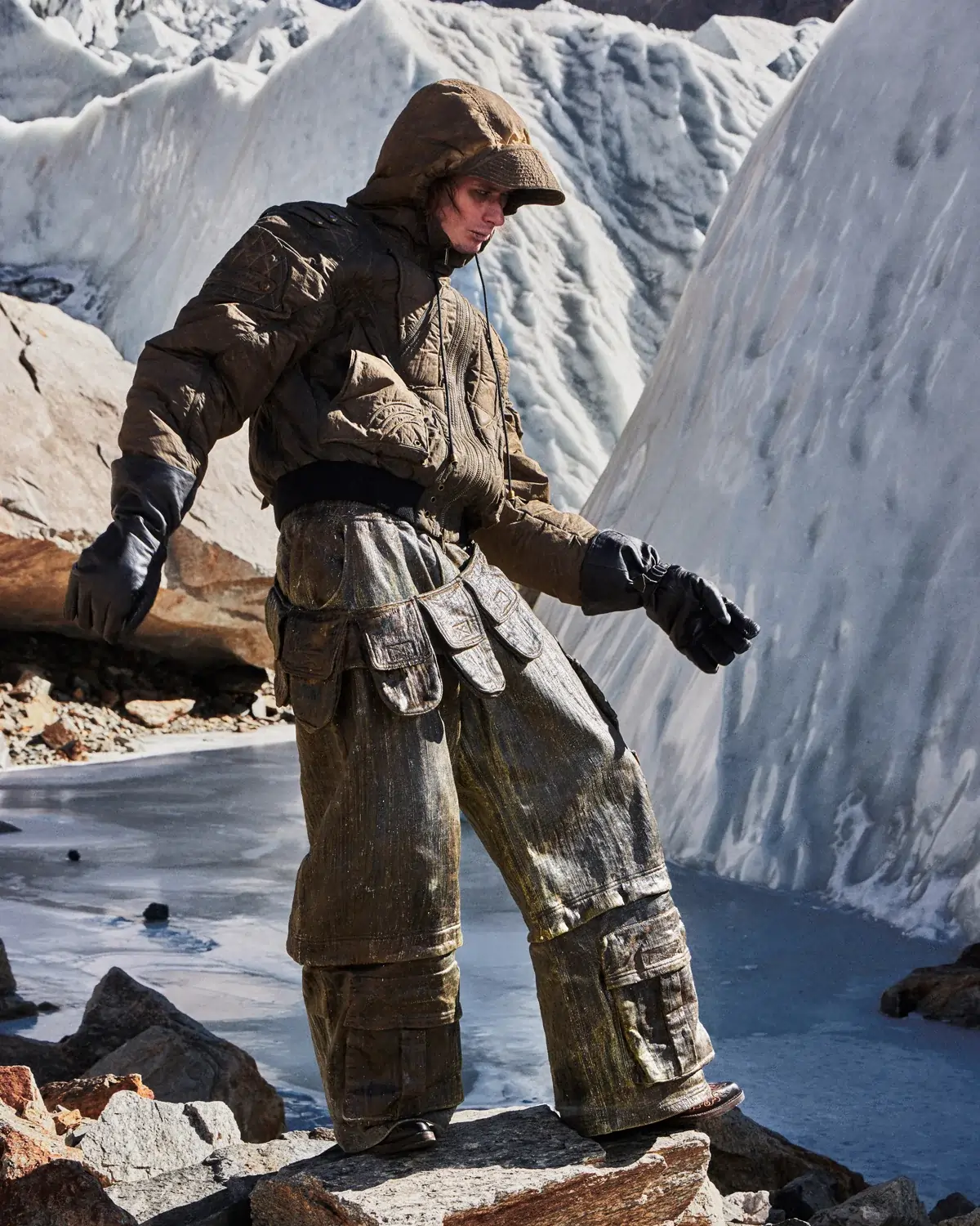 Personsoul Waxed Vintage Double-Waist Cargo Pants(Limited  100 pieces) - Image 14