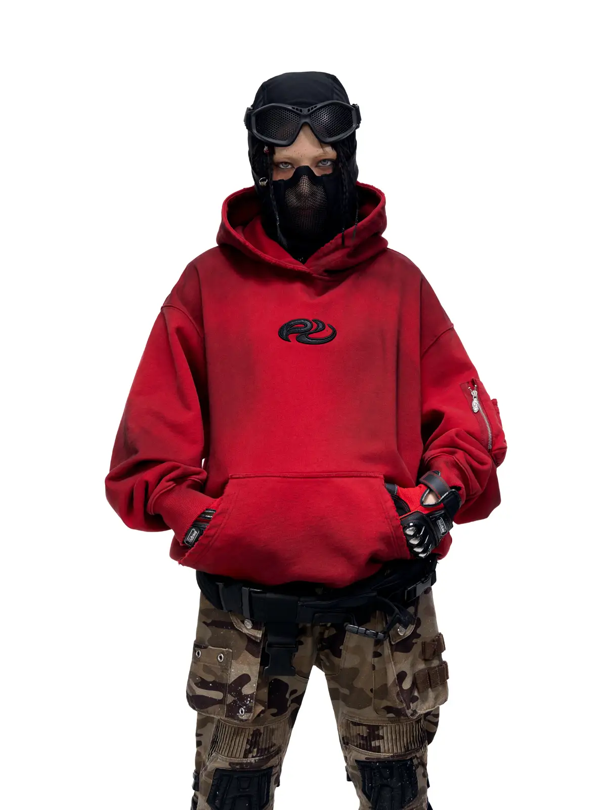 Personsoul Yuan Symbol Tie-Dye Gradient Hoodie - Image 8