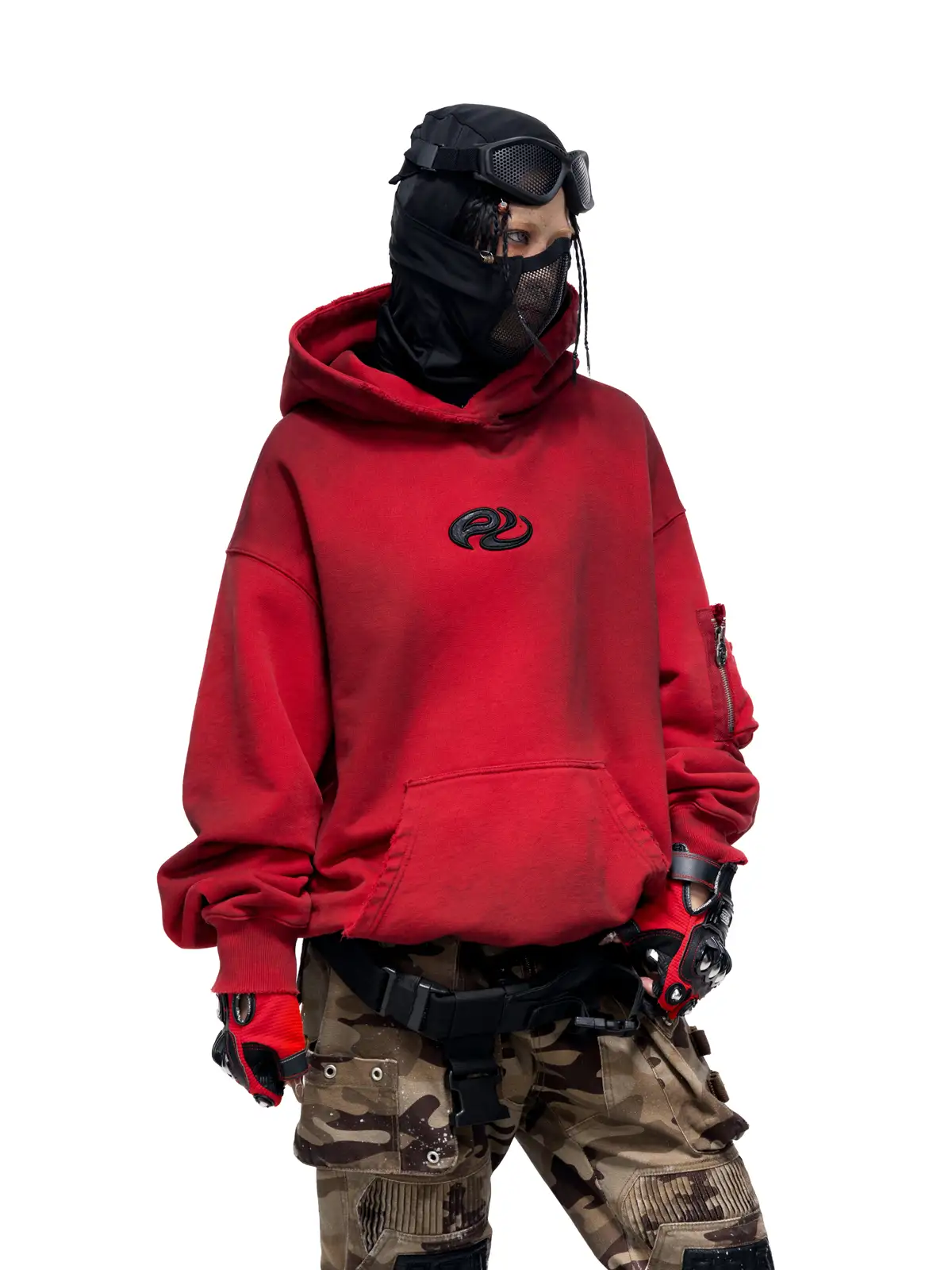 Personsoul Yuan Symbol Tie-Dye Gradient Hoodie - Image 9