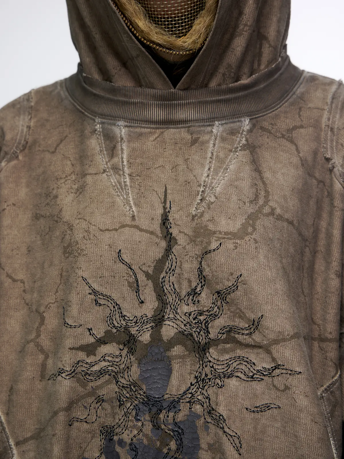 Vintage Sun Totem Distressed Hoodies - Image 4